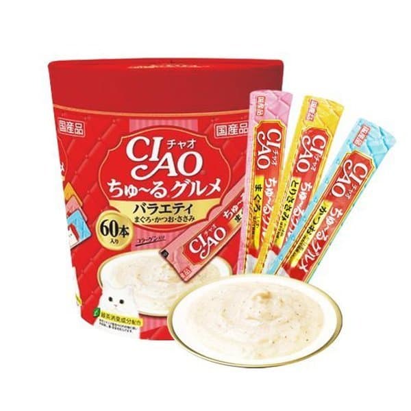 이마트몰_스타배송 이나바 CIAO 츄르 구루메 참치가다랑어닭가슴살 버라이어티 60P