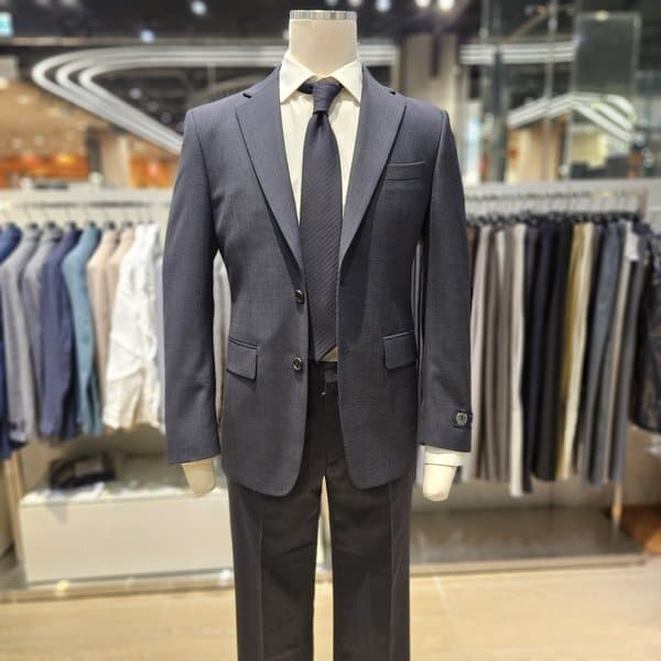 신세계백화점 Renoma 프리미엄 쉐도우 체크 네이비 수트 RQAMSJ26A
