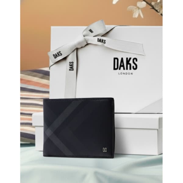 LF몰 26FW 메가히트 타탄 체크 블랙 가죽 반지갑 DBWA6F946BK - 최저가 151,300원