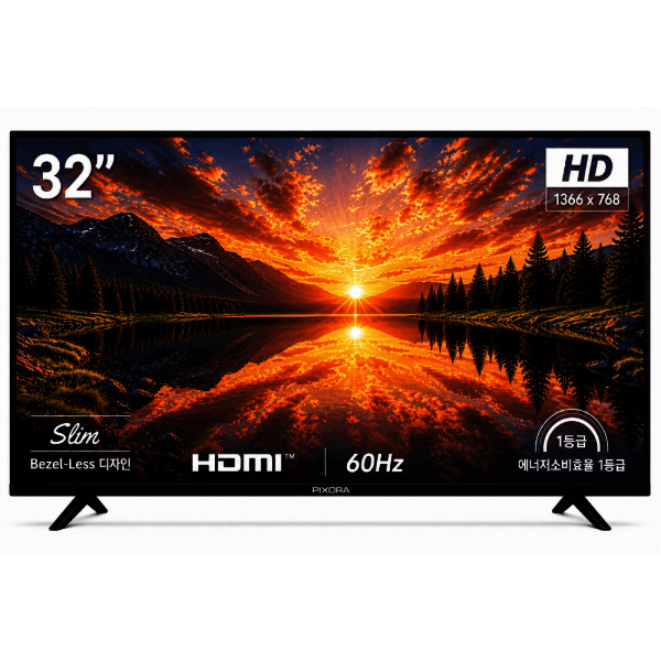 HOT쇼핑 PIXORA 32인치 광시야각 HD LED TV - 최저가 100,900원