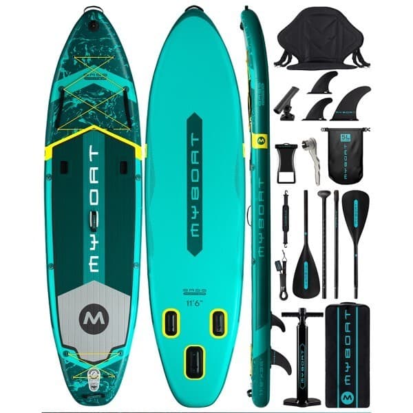 빅온물류 Myboat BASS HUNTER 녹색 SUB 방수 풍선 패들 보드 116x35x6 - 최저가 277,030원