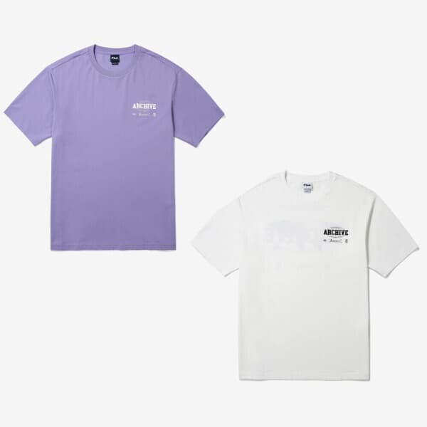 TOTHEMECOMPANY 휠라 컴포트핏 헤리티지 그래픽 반팔 티셔츠 FS2RSG2108X - 최저가 20,000원