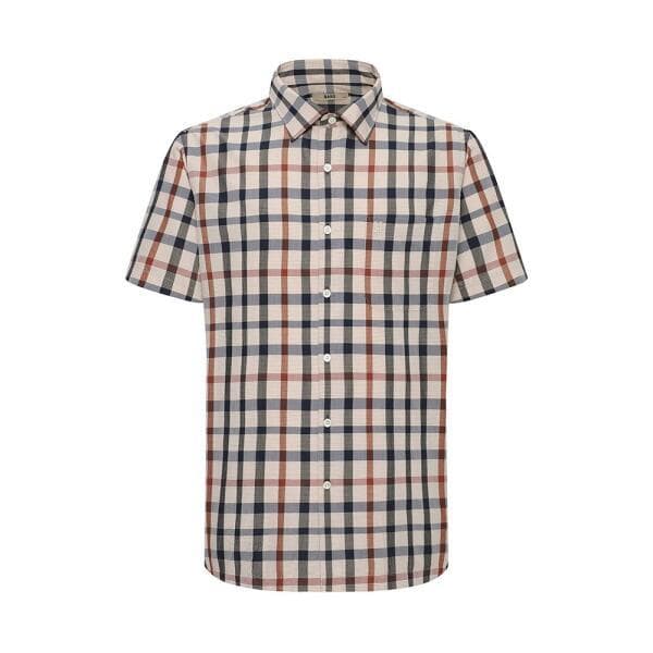 롯데백화점2관 닥스 26S/S 일반핏 시어서커 하우스체크 반팔남방 DMS1SHCS140-I1 - 최저가 133,760원
