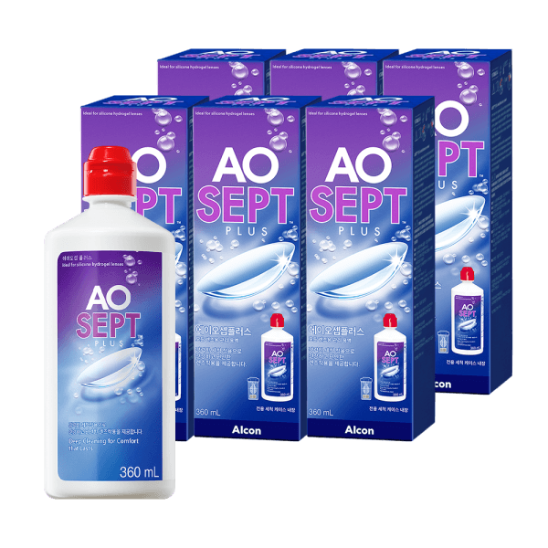 알콘옵티프리공식 옵티프리 렌즈세척액 에이오셉 플러스 360ml 6개