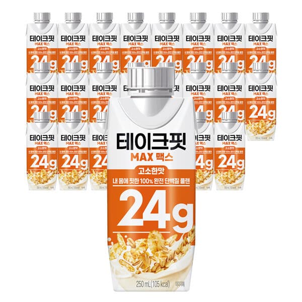 현대Hmall 현대Hmall 단백질 음료 테이크핏 24G 250ml x 24입 고소한/초코/바나나/호박고구마맛