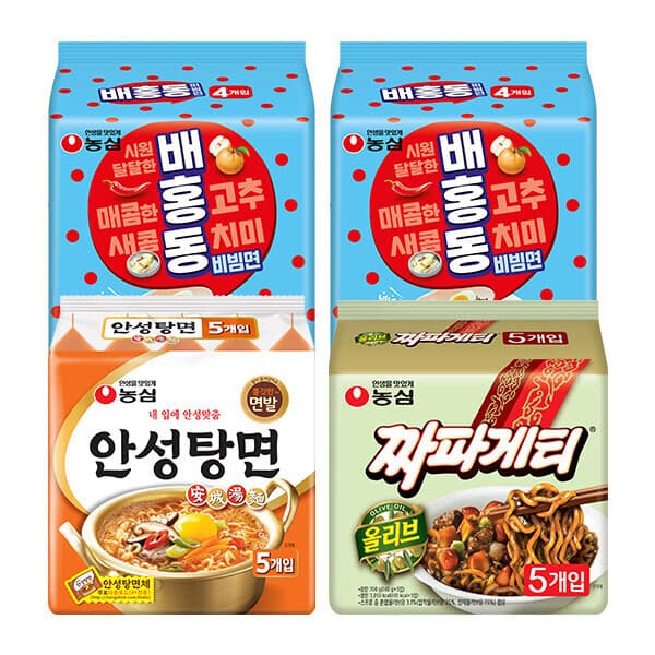 농심-스타배송 배홍동 8개 + 안성탕면 5개 + 짜파게티 5개