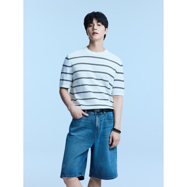 롯데백화점1관 남성 쿨링 컴포트 데님 버뮤다 쇼츠 PHG2DH1052
