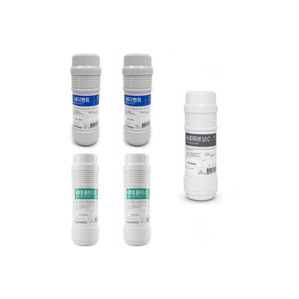 HJCORP 쿠쿠 CP-SS100HW 정수기 필터 세트 세디먼트 2개 내추럴 2개 나노포지티브 1개