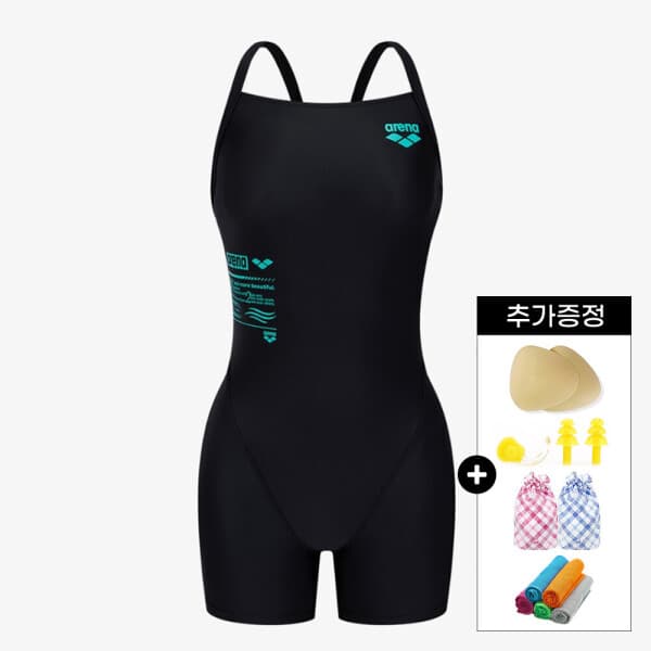 (모아스포츠) 아레나 웨이브 스프린트 여성 3부 반신 수영복 A6BL1LH06