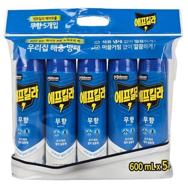 신세계몰 에프킬라 에어로졸 무향 600ml 5개 - 최저가 16,960원