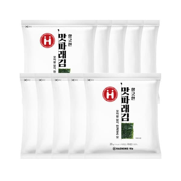 해농쇼핑몰 해농 파래김 20g x 10봉