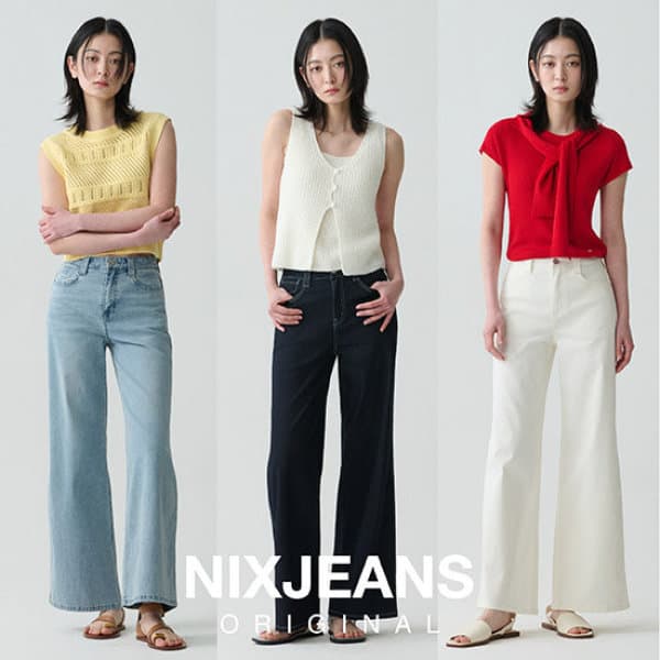 GS_SHOP_TV 닉스 NIX 26SS 여성 씬라이트 와이드핏 썸머 데님 2종 세트 - 최저가 49,000원