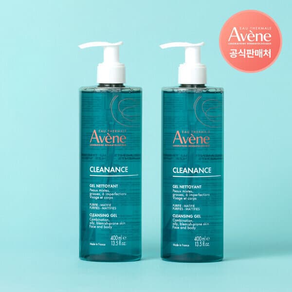 아벤느(공식판매처) 아벤느 클리낭스 클렌징 젤 400ml 2개 + 클렌징젤 15ml 2개 + 제라캄 로션 10ml 2개
