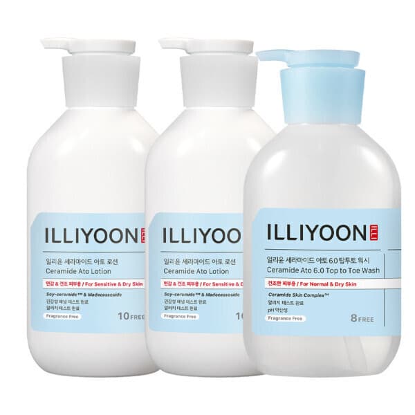 아모레퍼시픽바디헤어 일리윤 세라마이드 아토로션 564ml 2개 탑투토워시 500ml