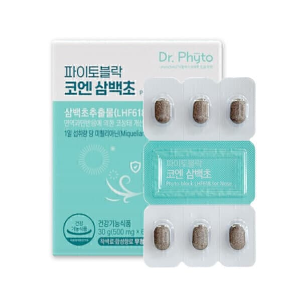 BNKnet 닥터파이토 파이토블락 코엔 삼백초 500mg x 60정 1개
