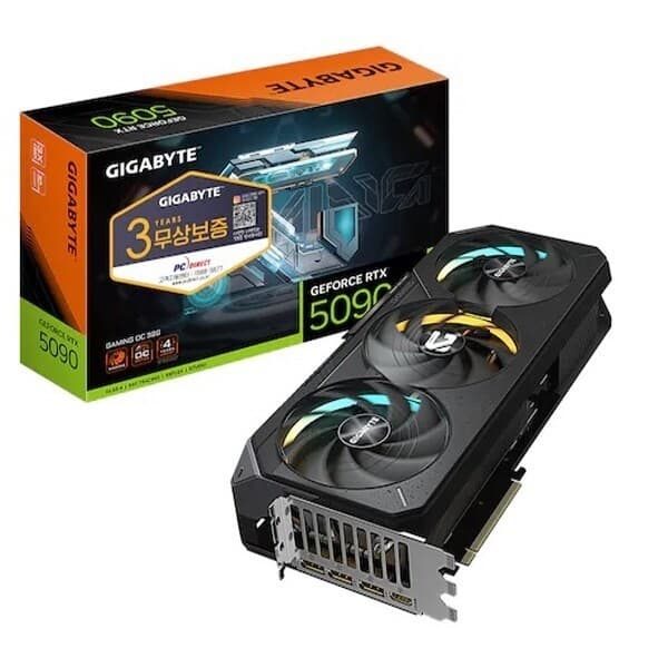 컴퓨터씨앤씨 GIGABYTE 지포스 RTX 5090 GAMING OC D7 32GB - 최저가 780,000원