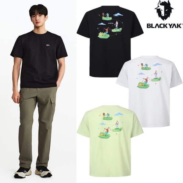 롯데 백화점 블랙야크 공용 백패킹 그래픽 반팔티 1BYRTMU917 - 최저가 20,880원