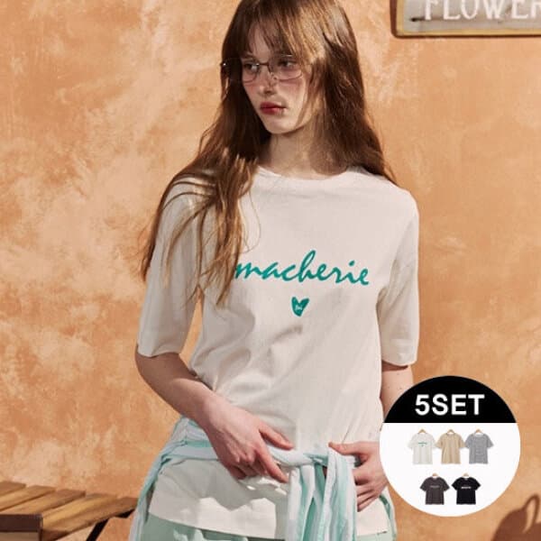 GS_SHOP 밀라 26SS 레터링 티셔츠 5종 MD262F0509TS - 최저가 19,800원