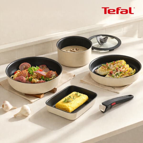 Tefal 테팔 매직핸즈 인덕션 크렘 드 버터 계란말이팬 멀티 6P세트