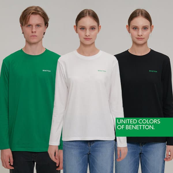 GS_SHOP_TV 베네통 남녀공용 데일리 긴팔티셔츠 3종세트 - 최저가 29,900원