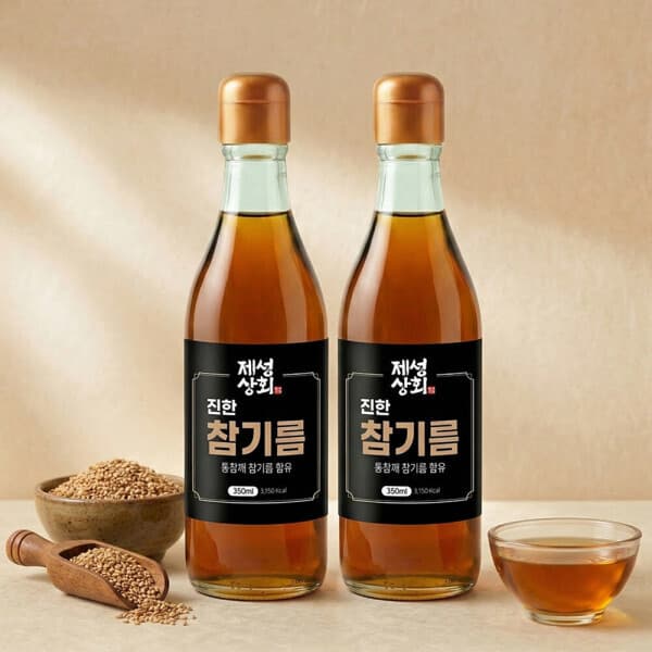 미식미풍 제성상회 진한 참기름 350ml 1+1