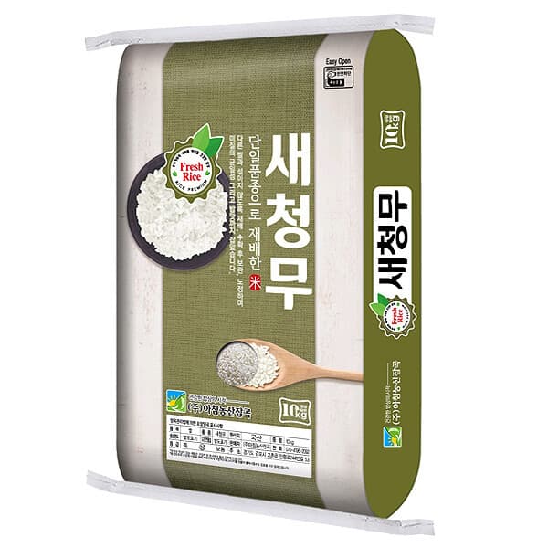 아침농산잡곡 상등급 새청무 쌀 10kg 단일품종 - 최저가 34,500원