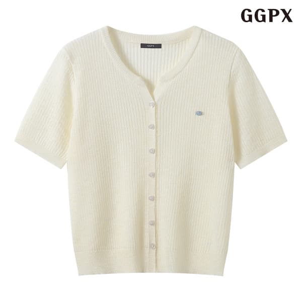 DS패션 데일리 라운드 반팔 니트 가디건 GQBCK023D