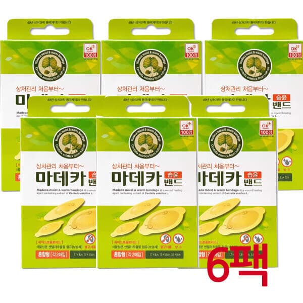 해피건강팜 마데카 습윤밴드 혼합 6매 6개 - 최저가 31,290원