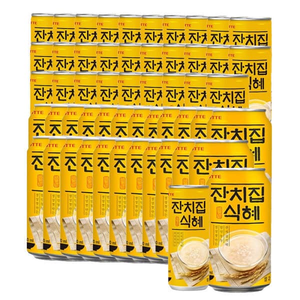 롯데칠성스타배송 잔치집 식혜 240mlx30캔+잔치집 식혜 340mlx24캔 (총54캔) - 최저가 22,900원