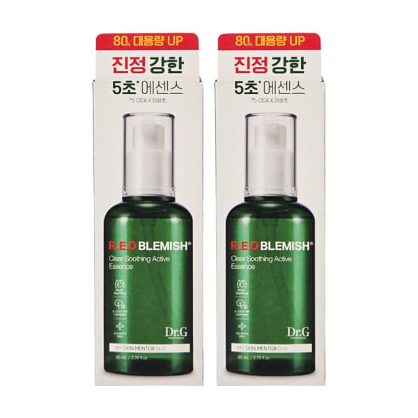 뷰티식품마트 닥터지 레드 블레미쉬 클리어 수딩 액티브 에센스 80ml 2개