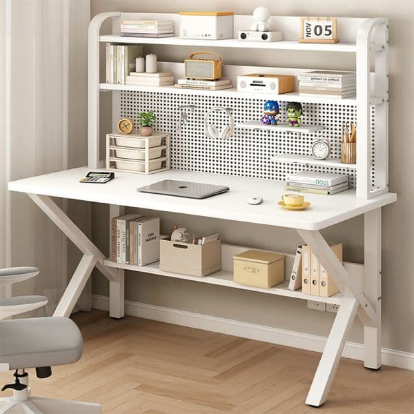 그로스브릿지 편안홈 다기능 철제 책상 오피스데스크 컴퓨터책상 타공보드 - 최저가 93,900원