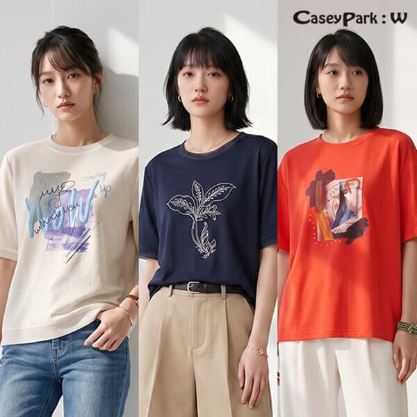 현대홈쇼핑Hmall 케이시박W 26 썸머 아트웍 티블라우스 3종 - 최저가 49,900원