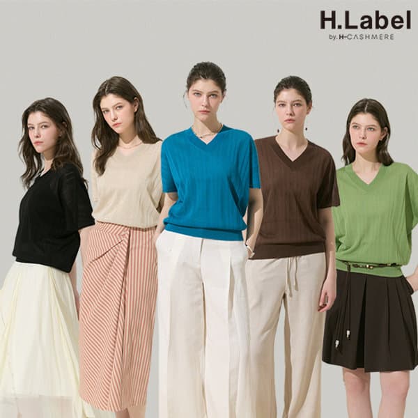 홈앤쇼핑 H.LABEL LINOIR 26SS 린넨 블렌디드 돌먼 니트 3종 + 이너탑 1종 - 최저가 39,900원