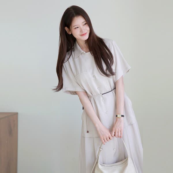 CJ온스타일 아일라 비스코스 린넨 블렌드 원피스 - 최저가 34,900원