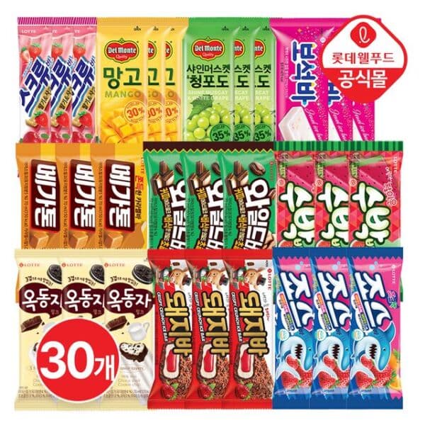 NS몰 롯데 국민 아이스 상큼 과일 30개팩