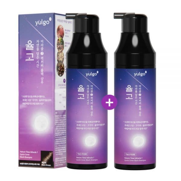 일일컴퍼니 율고 자연을 담은 시간 순한 새치 염색샴푸 200ml 2개 세트