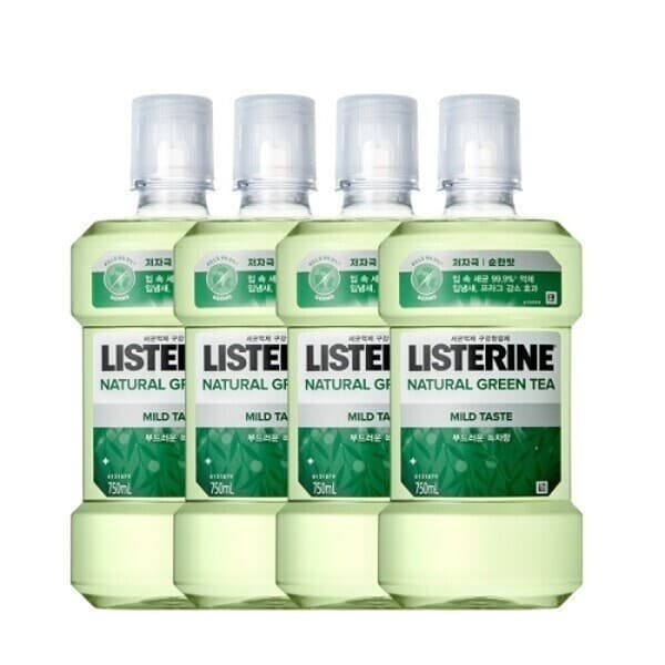 W쇼핑TV홈쇼핑 리스테린 내추럴 그린티 750ml 4개