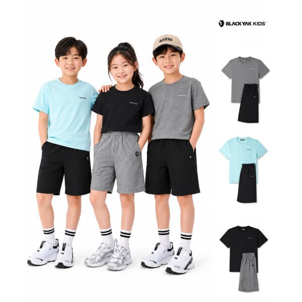 롯데백화점2관 블랙야크키즈 상하복 로고반팔5부세트 1BKSEMV912 - 최저가 25,280원