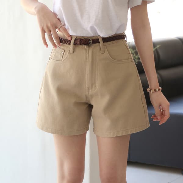 데일리앤 클린 S~2XL 기장선택 여성 여름 코튼 A라인 면 반바지 히든밴딩 빅사이즈