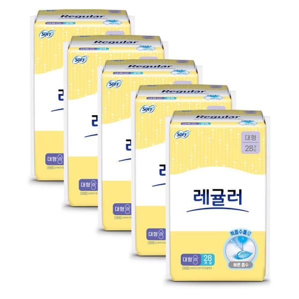 LG생활건강유니참 쏘피 레귤러 날개형 대형 28p 5개 - 최저가 20,860원