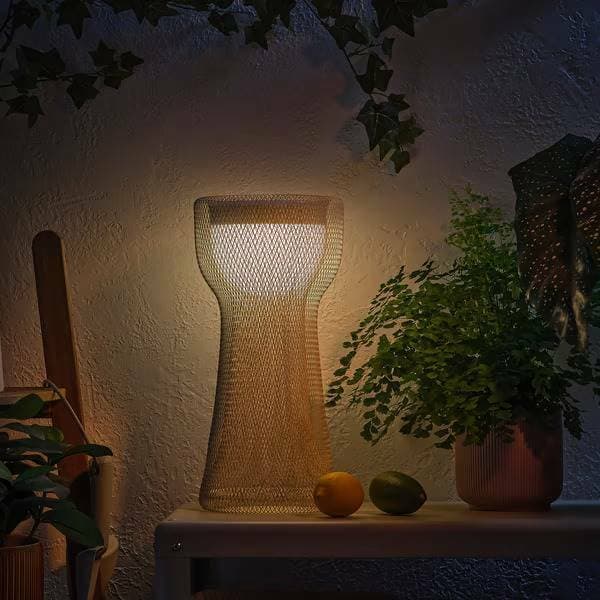 현대Hmall 이케아 솔빈덴 장식조명 LED 태양열 플로어 메시 베이지 19x39cm