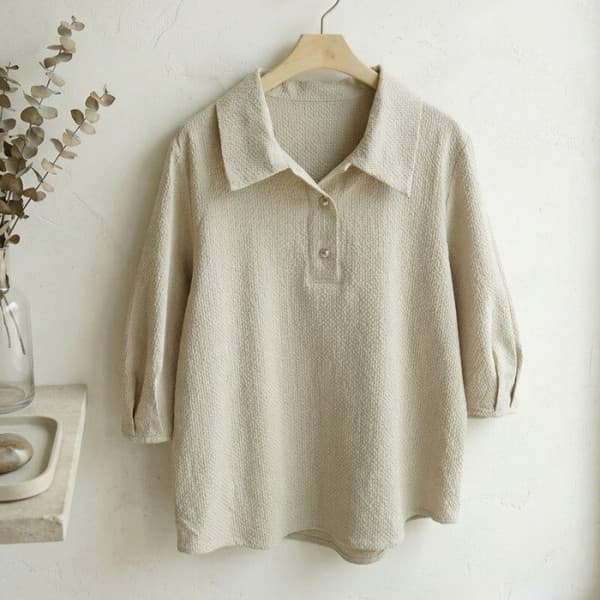 때깔닷컴 여름 카라 7부 블라우스 - 최저가 20,500원