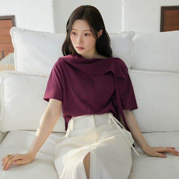 신세계백화점 타이 저지 블라우스 NEW6ME403 - 최저가 42,830원