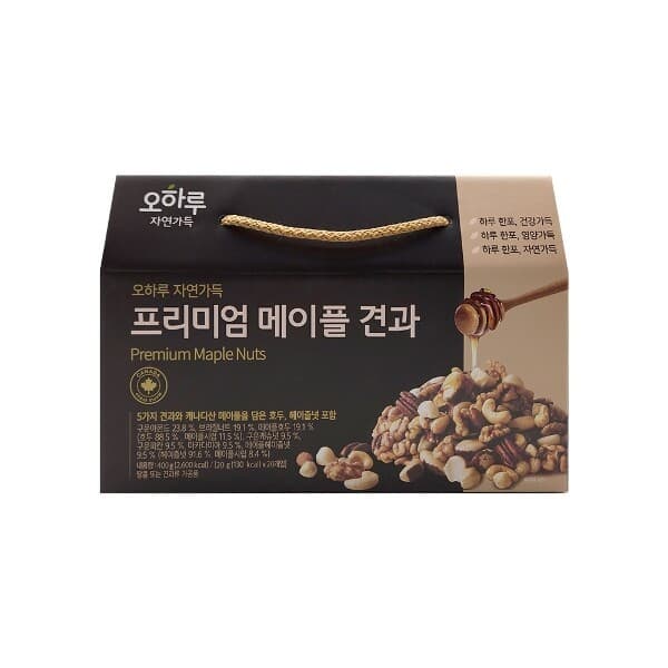W쇼핑TV홈쇼핑 오하루 프리미엄 메이플 견과 20g 20개