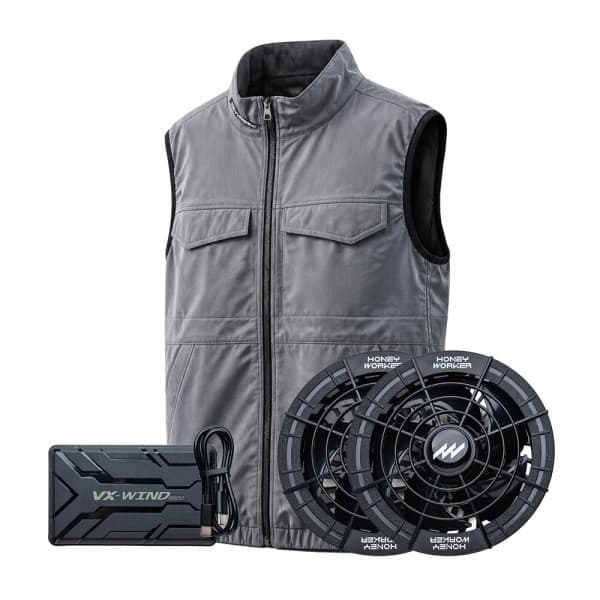 슬기로운안전생활 허니워커 여름 시원한 쿨링 선풍기 조끼 VX-6500W