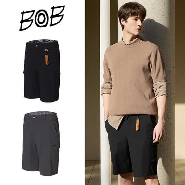 이라운드 메종비오비 BOB 남성 하프팬츠