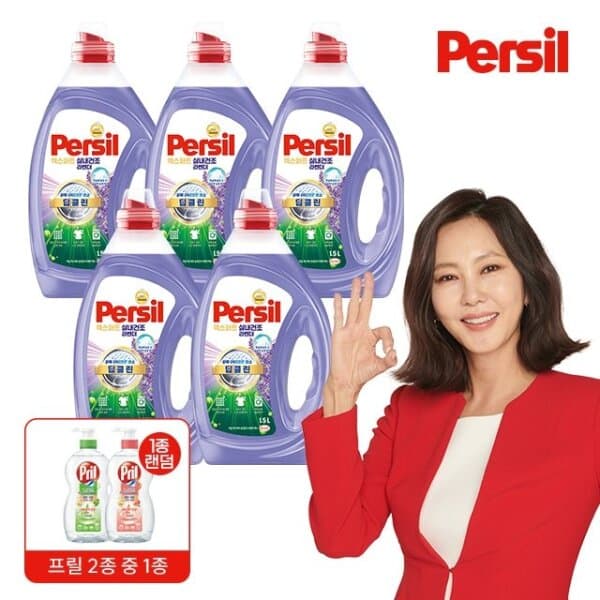 쇼핑엔티 퍼실 NEW 아이코닉 실내건조라벤더 1.5L 5개 + 프릴 700ml
