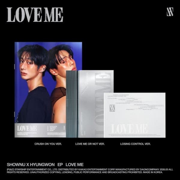 키키뮤직 셔누X 형원 (3종SET) / LOVE ME : EP앨범 (3종버전)