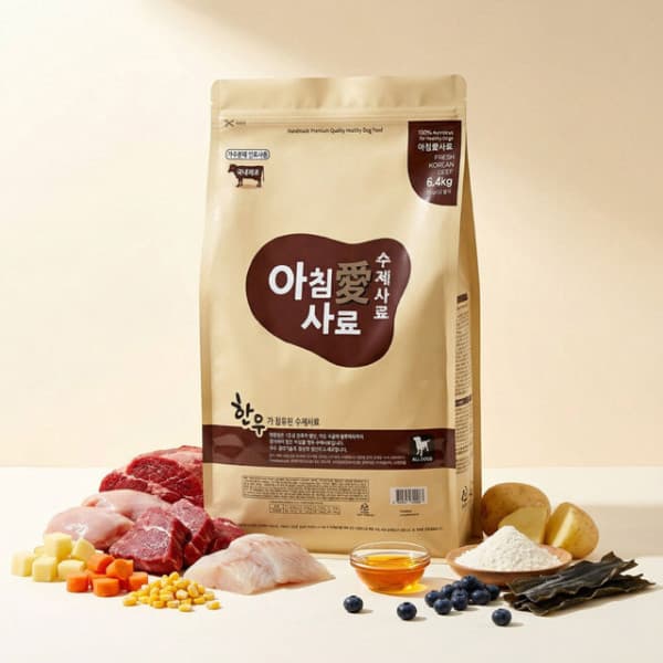 도그모아♥ 아침애 천연 수제사료 한우 6.4kg - 최저가 62,400원