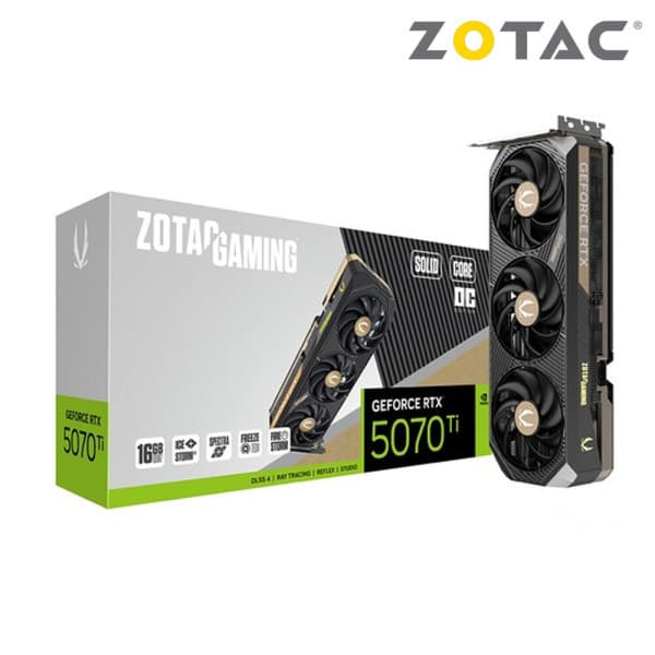 마이엔터스토어 ZOTAC GAMING 지포스 RTX 5070 Ti SOLID CORE OC D7 16GB 그래픽카드